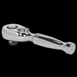 Stubby Ratchet Wrench 3/8&quot;Sq Drive Pear-Head Flip Reverse