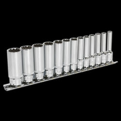 Socket Set 13pc Deep 1/4&quot;Sq Drive Total Drive&#174;