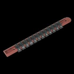 Socket Retaining Rail with 12 Clips 1/4&quot;Sq Drive