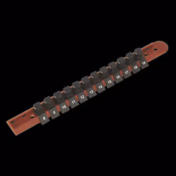 Socket Retaining Rail with 12 Clips 3/8&quot;Sq Drive
