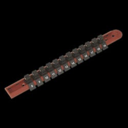 Socket Retaining Rail with 12 Clips 3/8&quot;Sq Drive