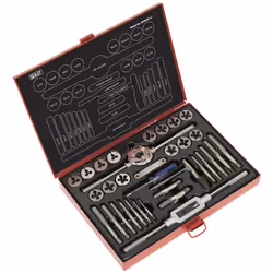Sealey AK3033 Tap and Die Set Split Dies 33pc Metric/unf/bsp