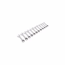 Sealey Siegen S0633 12pc Stubby Ratchet Combination Spanner Set - Metric