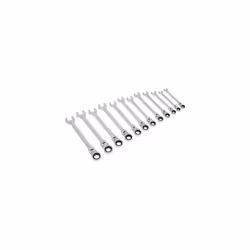 Sealey Siegen S0635 12pc Flexible Head Ratchet Combination Spanner Set - Metric
