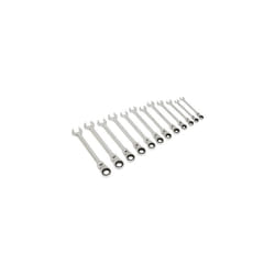 Sealey Siegen S0635 12pc Flexible Head Ratchet Combination Spanner Set - Metric