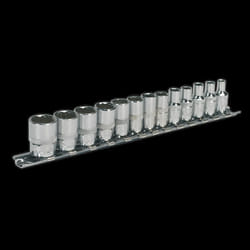 Socket Set 13pc 1/4&quot;Sq Drive 12pt WallDrive&#174; Metric