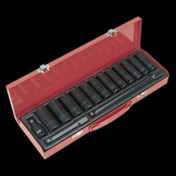 Impact Socket Set 15pc 1/2&quot;Sq Drive Deep Metric