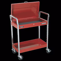 Trolley 2-Level Heavy-Duty with Lockable Top
