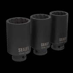 Impact Hub Nut Socket Set 3pc 12-Point 1/2&quot;Sq Drive