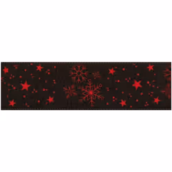 Minerva Winter Sky Ribbon Red - 25mm - per metre