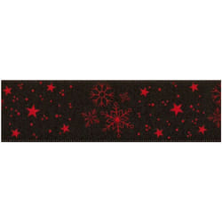 Minerva Winter Sky Ribbon Red - 25mm - per metre