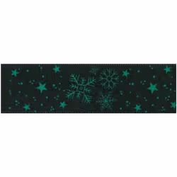 Minerva Winter Sky Ribbon Green - 25mm - per metre