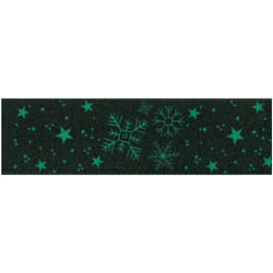 Minerva Winter Sky Ribbon Green - 25mm - per metre