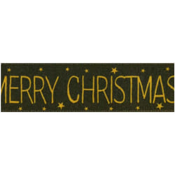 Minerva Christmas Magic Ribbon Gold - 25mm - per metre