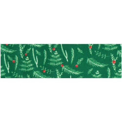 Minerva Leaves and Berries Ribbon Multicoloured - 25mm - per metre