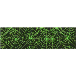 Minerva Spiders Web Ribbon Green - 25mm - per metre