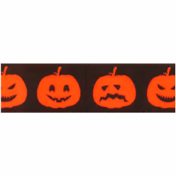 Minerva Pumpkins Ribbon Orange - 25mm - per metre