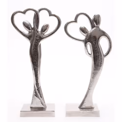 Entwined Couple Figurine Sculpture Silver Metal Love Heart Ornament ~ Design Varies, chosen at random