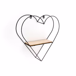 Heart Shaped Wire Wall Shelf