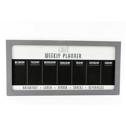 Bistro Cafe Wooden Grey Chalkboard Week Planner 67cm