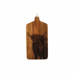 Highland Cow Engraved Wooden Cheese Board