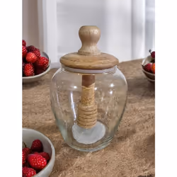 Honey Jar with Mixer - Measuring 10x15cm