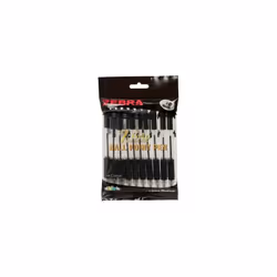 Zebra "Z-Grip" Ballpoint Pens Retractable Click Pens- Black â Pack of 10