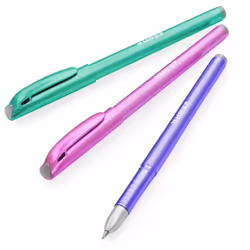 Zebra ZGE Gel Ink Stick Pens - Metallic Barrel - 0.7mm - Green, Pink, Purple - Pack of 3