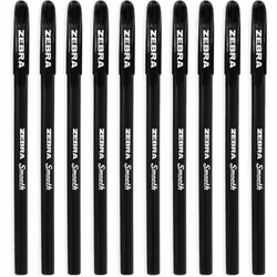 Zebra Doodler'z Smooth Ink Ballpoint Pens - 1.0mm - Black Ink - Pack of 10