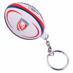 Gilbert gloucester lions rugby ball key ring [red/black]