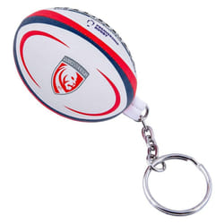 Gilbert gloucester lions rugby ball key ring [red/black]