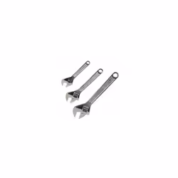 Silverline Adjustable Wrench Set 3pce 150, 200 & 250mm - 150 Wr03 -  adjustable set wrench silverline 150 200 250mm wr03 3pce