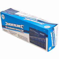 Silverline Sp100 Combination Spanner Set 6-32mm - 25 Pieces - 32mm 632 25pce -  spanner set combination silverline sp100 25 32mm 632 pieces 25pce