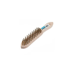 Silverline 290mm Wood Handle 4 Row Steel Wire Brush