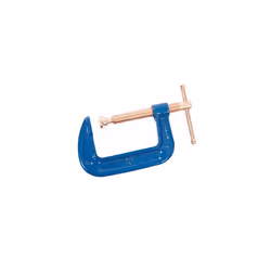 Silverline G-clamp 75mm - silverline g clamp vc23 75mm steel welding gclamp heavy duty copper plated 4 frame vice