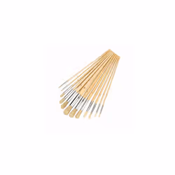 12 Piece Round Artists Paint Brush Set -  brush round set silverline paint 12pce tip 868848 artist artists