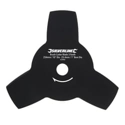 Silverline Brush Cutter Blade 3-Tooth - 254mm / 10&quot; Dia - 25.4mm / 1&quot; Bore Dia