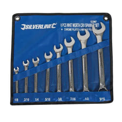 Silverline Whitworth Spanner Set 8pce 1/8 - 9/16" - 18 916 633967 -  spanner set whitworth silverline 18 916 8pce 633967