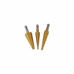 Silverline Titanium-Coated HSS Metal Step Drill Set x3 (Imperial 1/8"-3/4" Inch)