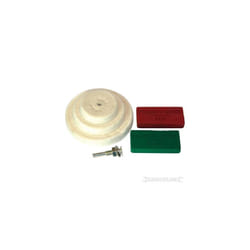6 Piece Power Drill Polishing Kit - 6pce Silverline 153203 Buffing 50 75 100mm -  polishing 6pce kit silverline 153203 buffing 50 75 100mm wheels