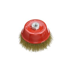 Silverline Angle Grinder 125mm Crimped Brassed Steel Wire Cup Brush