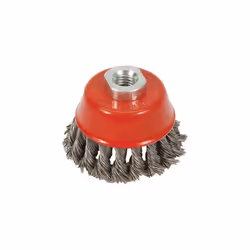 Silverline Angle Grinder 75mm Twist Knot Steel Wire Bowl Cup Brush