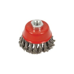 Silverline Angle Grinder 75mm Twist Knot Steel Wire Bowl Cup Brush