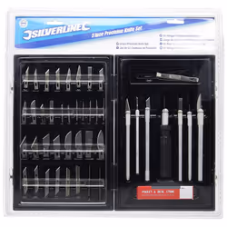Silverline 251239 Precision Hobby Knives 51-Piece Set