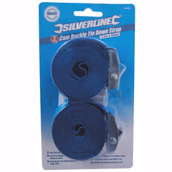 Silverline Cam Buckle Tie Down Strap 2.5m x 25mm 2pk 2.5m x 30mm - Straps -  x straps 25mm buckle cam tie down silverline buckled pack 449682 set roof