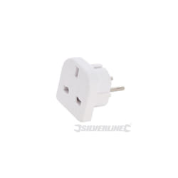 220 - 240v Uk To Eu Travel Adaptor - Silverline 171631 -  travel adaptor eu uk 220 silverline 240v 171631