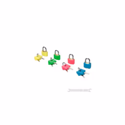 Silverline Hi-vis Brass Padlocks Set 4pce 20mm - Hivis Security 282715 Viz New -  brass hivis padlocks 20mm set silverline se ...