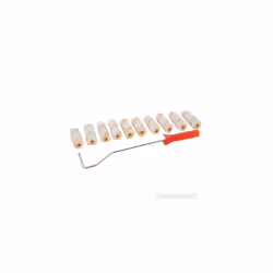 Silverline Mini Roller Frame & 10 Sleeves 100mm - silverline roller 10 100mm mini frame sleeves decorating 555252 rollers