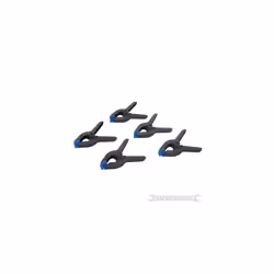 Silverline Spring Clamps 5pk 100mm Jaw - spring clamps 100mm silverline 5pk jaw 435082