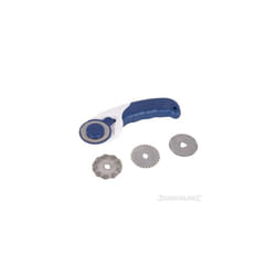 3-in-1 Rotary Cutter With 45mm Dia Blades - 3in1 Silverline 184953 Diameter -  cutter rotary 3in1 blades silverline 45mm 184953 dia diameter